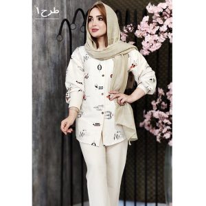 ست مانتو شلوار لینن طرحدار - مانتو پاتریس رشت