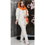 ست مانتو شلوار لینن طرحدار - مانتو پاتریس رشت