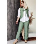 ست 3 تیکه جلو بندی - مانتو پاتریس رشت
