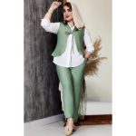 ست 3 تیکه جلو بندی - مانتو پاتریس رشت