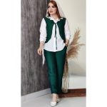 ست 3 تیکه جلو بندی - مانتو پاتریس رشت