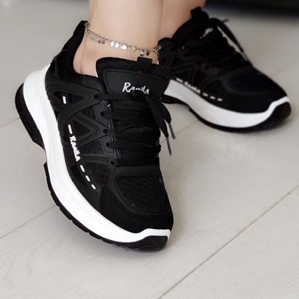 کتونی رامیلا مشکی سفید