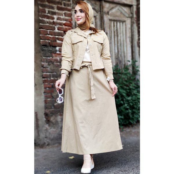 ست کت دامن لینن - مانتو پاتریس رشت