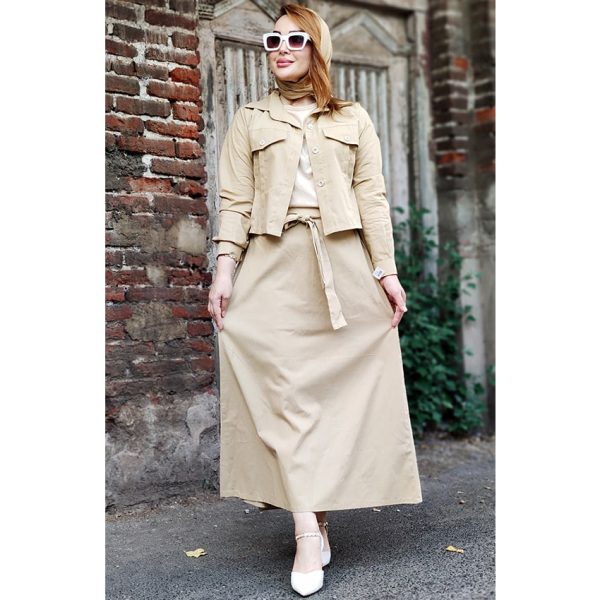 ست کت دامن لینن - مانتو پاتریس رشت