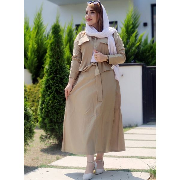 ست کت دامن لینن - مانتو پاتریس رشت