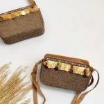 کیف دوشی حصیری ریش ریش