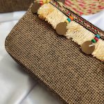 کیف دوشی حصیری ریش ریش