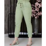 شلوار مام لینن سبز - مانتو پاتریس رشت