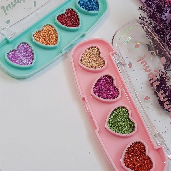 سایه چشم گلیتری قلبی