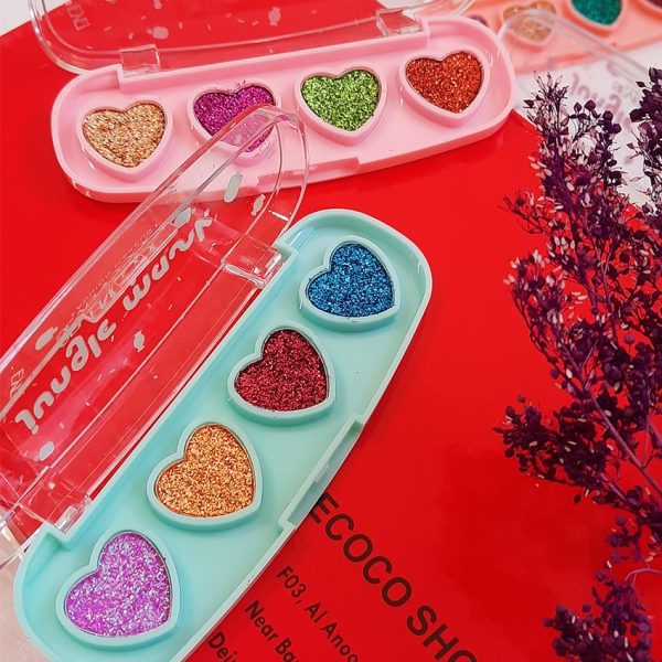 سایه چشم گلیتری قلبی