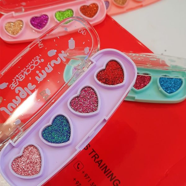 سایه چشم گلیتری قلبی