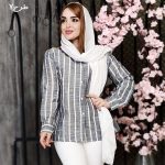 مانتو لینن راه راه کوتاه - مانتو پاتریس رشت