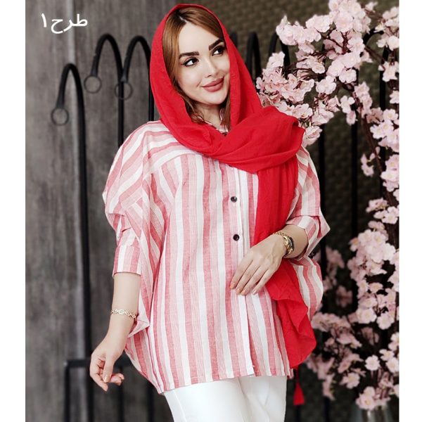 مانتو پانچ راه راه لینن - مانتو پاتریس رشت