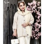 مانتو پانچ راه راه لینن - مانتو پاتریس رشت