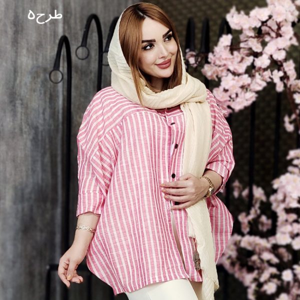 مانتو پانچ راه راه لینن - مانتو پاتریس رشت