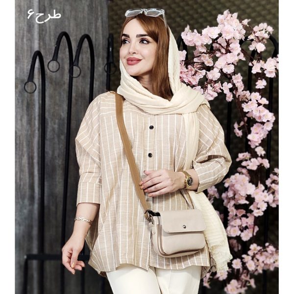 مانتو پانچ راه راه لینن - مانتو پاتریس رشت