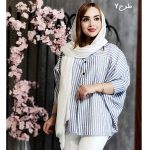 مانتو پانچ راه راه لینن - مانتو پاتریس رشت