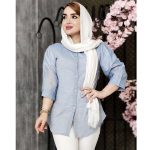 مانتو نخی استین پفی