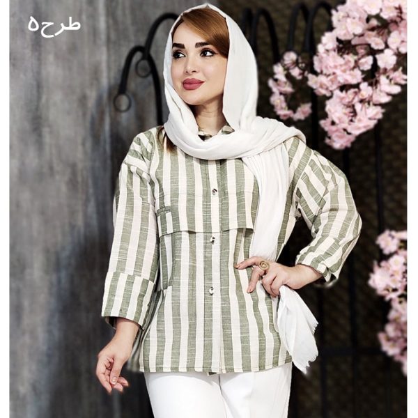 مانتو راه راه لینن - مانتو پاتریس رشت