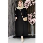 کفتان کریشه مشکی - مانتو پاتریس رشت