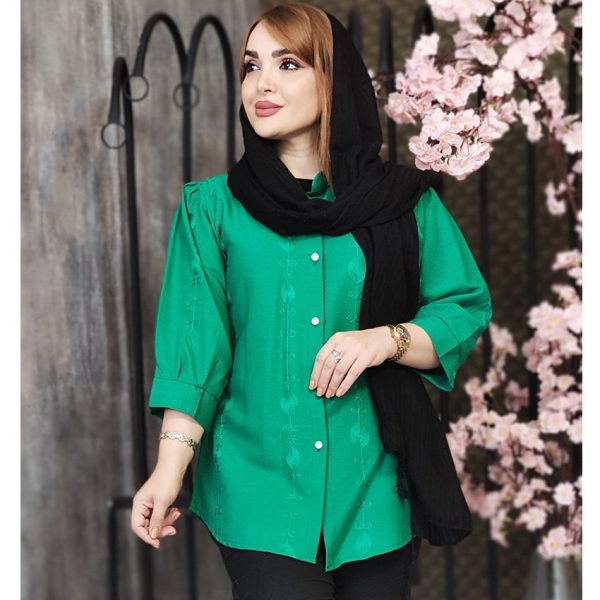 3970058-10-min مانتو لینن گلدوزی آستین پفی - مانتو پاتریس رشت