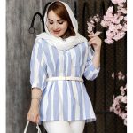 شومیز جلوبسته راه راه - مانتو پاتریس رشت