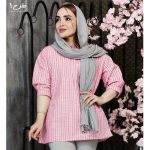 شومیز جلوبسته راه راه - مانتو پاتریس رشت