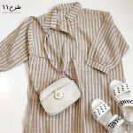 شومیز جلوبسته راه راه - مانتو پاتریس رشت