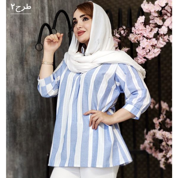 شومیز جلوبسته راه راه - مانتو پاتریس رشت