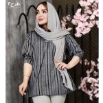 شومیز جلوبسته راه راه - مانتو پاتریس رشت