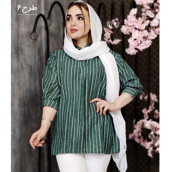 شومیز جلوبسته راه راه - مانتو پاتریس رشت