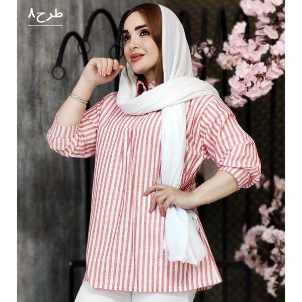 شومیز جلوبسته راه راه - مانتو پاتریس رشت