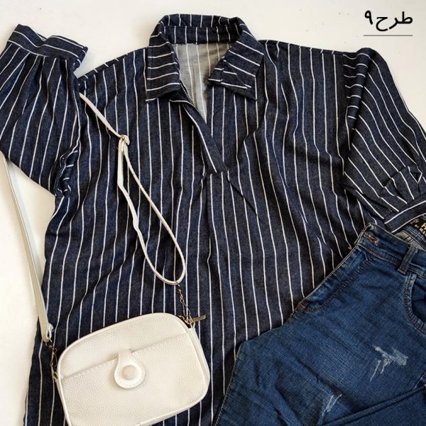 شومیز جلوبسته راه راه - مانتو پاتریس رشت