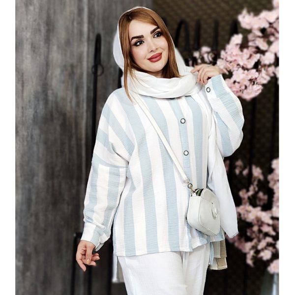 شومیز موسلین راه راه - مانتو پاتریس رشت