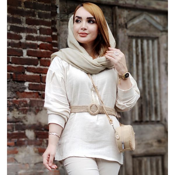 406008-2-min شومیز لینن منگوله دار -مانتو پاتریس رشت