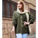 مانتو لینن دکمه چوبی -مانتو پاتریس رشت