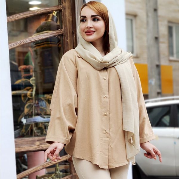 مانتو پانچ لینن ساده - مانتو پاتریس رشت