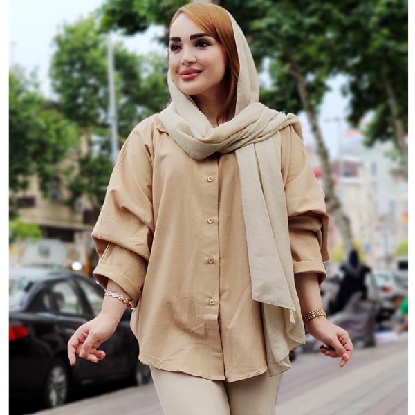 مانتو پانچ لینن ساده - مانتو پاتریس رشت