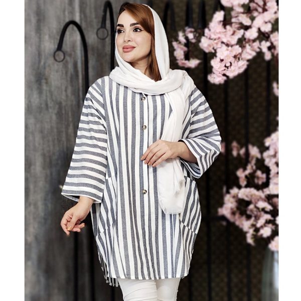 مانتو لینن یقه مردانه -مانتو پاتریس رشت