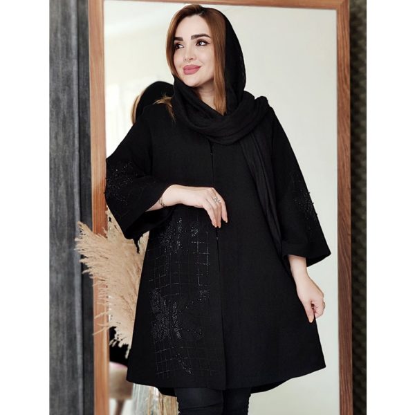 مانتو شانتون نگینی مشکی - مانتو پاتریس رشت