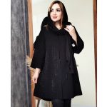 مانتو شانتون نگینی مشکی