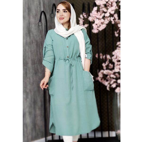 76900399-4-min کفتان لینن جیب دار - مانتو پاتریس رشت