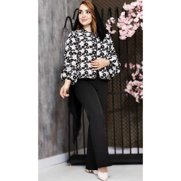 ست کت شلوار ژاکارد- مانتو پاتریس رشت