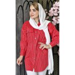 مانتو کتان کش راه راه - مانتو پاتریس رشت