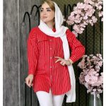 مانتو کتان کش راه راه - مانتو پاتریس رشت