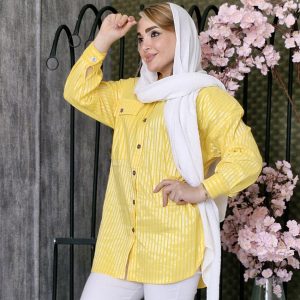 مانتو کتان کش راه راه - مانتو پاتریس رشت