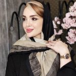 روسری نخی مشکی کرم - مانتو پاتریس رشت