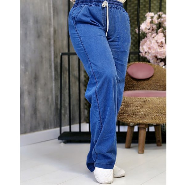 شلوار جین کاغذی آبی - مانتو پاتریس رشت