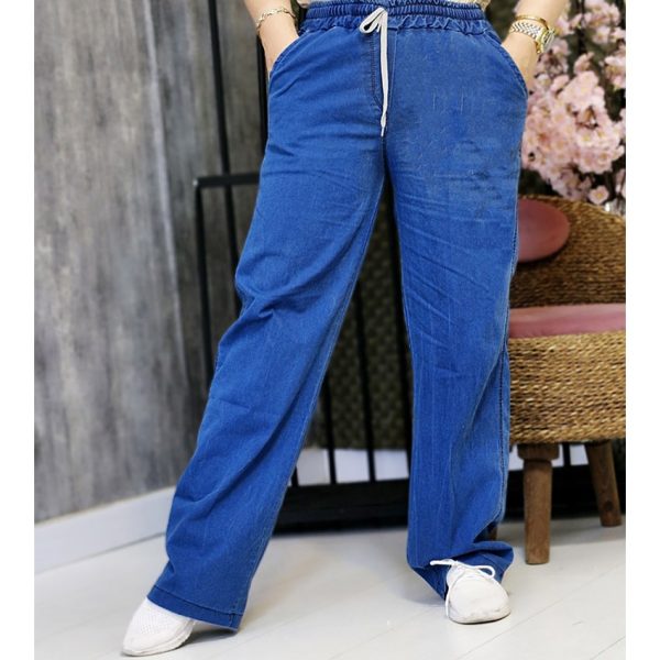 شلوار جین کاغذی آبی - مانتو پاتریس رشت