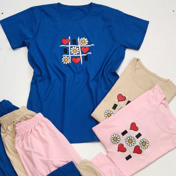 32100471-3-min ست تیشرت شلوار گل و قلب